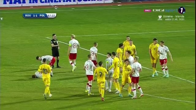 Tensiune la cote maxime! Momentul care a înghețat inima fanilor: Ce s-a întâmplat în minutul 87 în România - Polonia U20_3