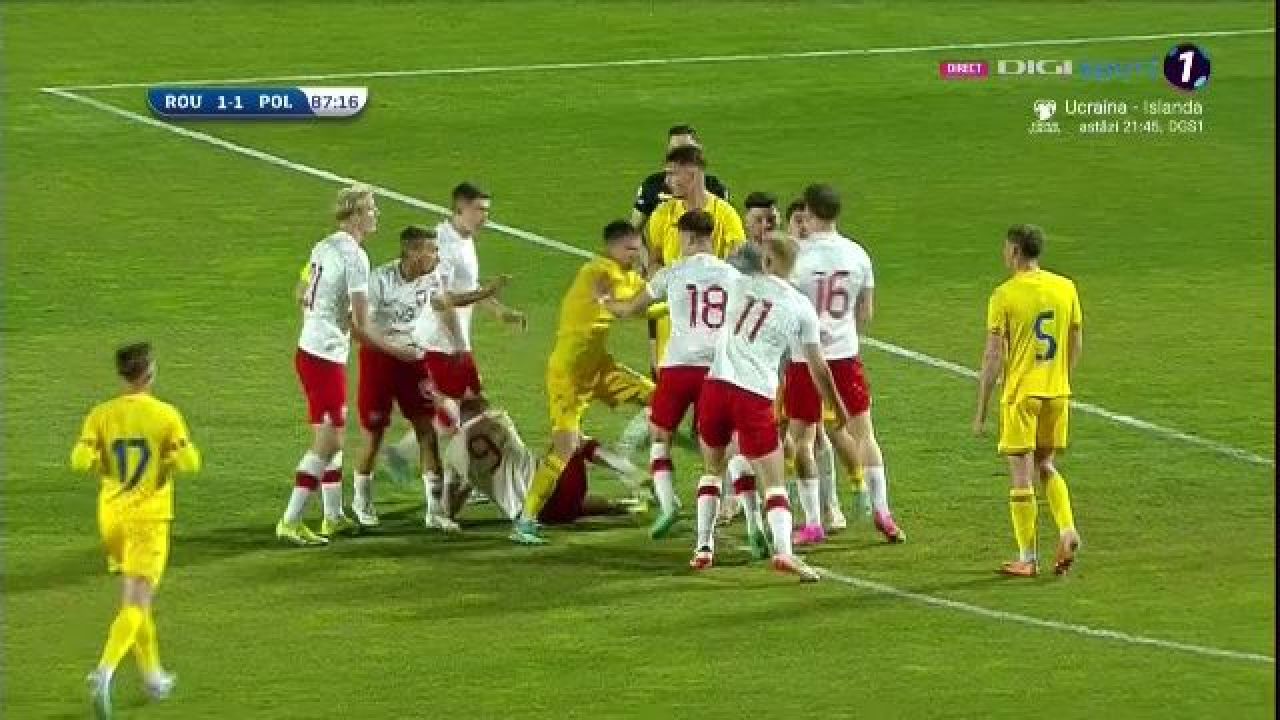 Tensiune la cote maxime! Momentul care a înghețat inima fanilor: Ce s-a întâmplat în minutul 87 în România - Polonia U20_7
