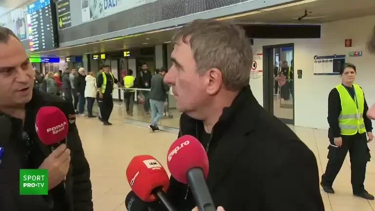 Gică Hagi, declarații la sosirea în aeroport după România - Columbia (27.03.2024)