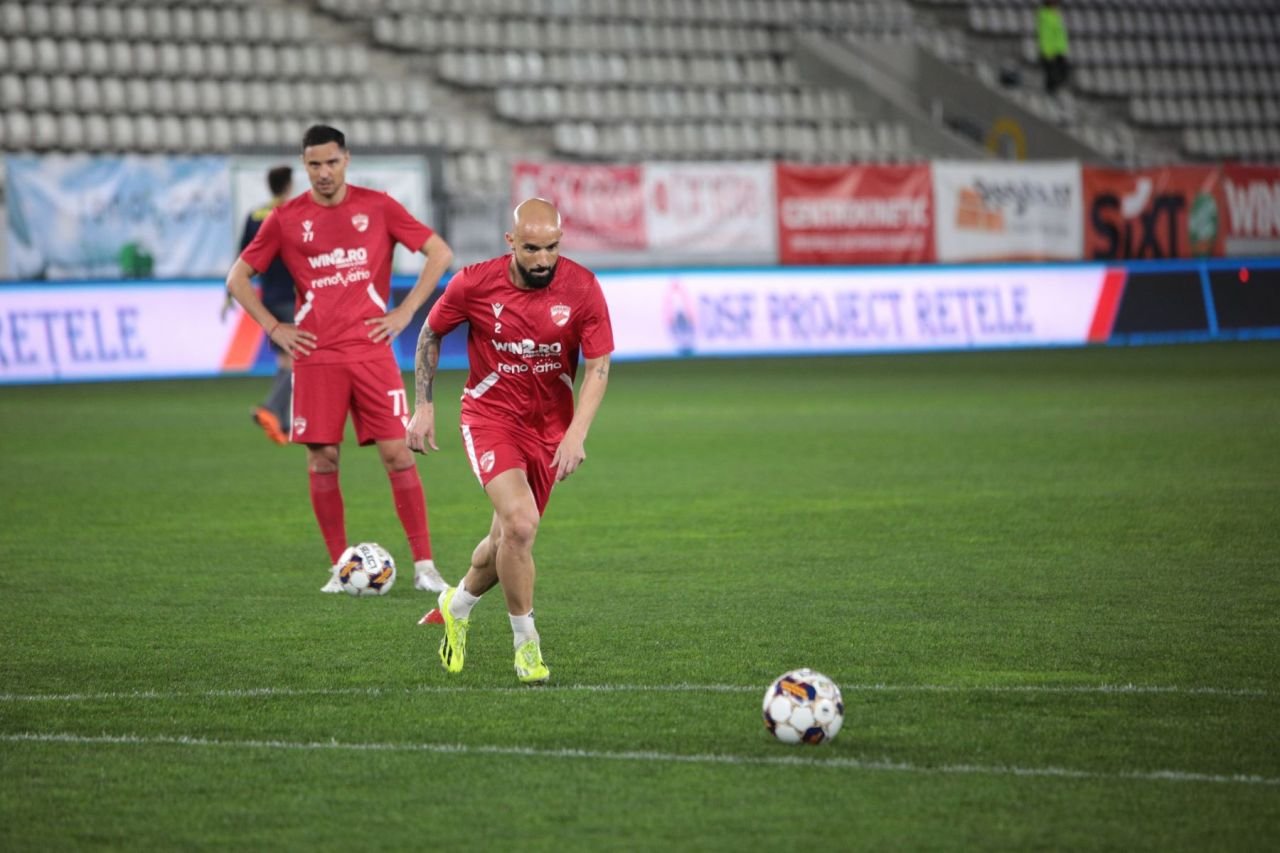 Gabriel Moura a marcat primul său gol în România, dar Dinamo a făcut doar egal: 
