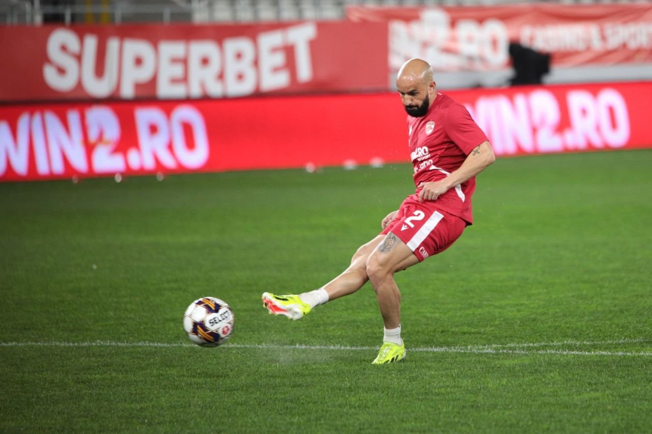 Gabriel Moura a marcat primul său gol în România, dar Dinamo a făcut doar egal: 