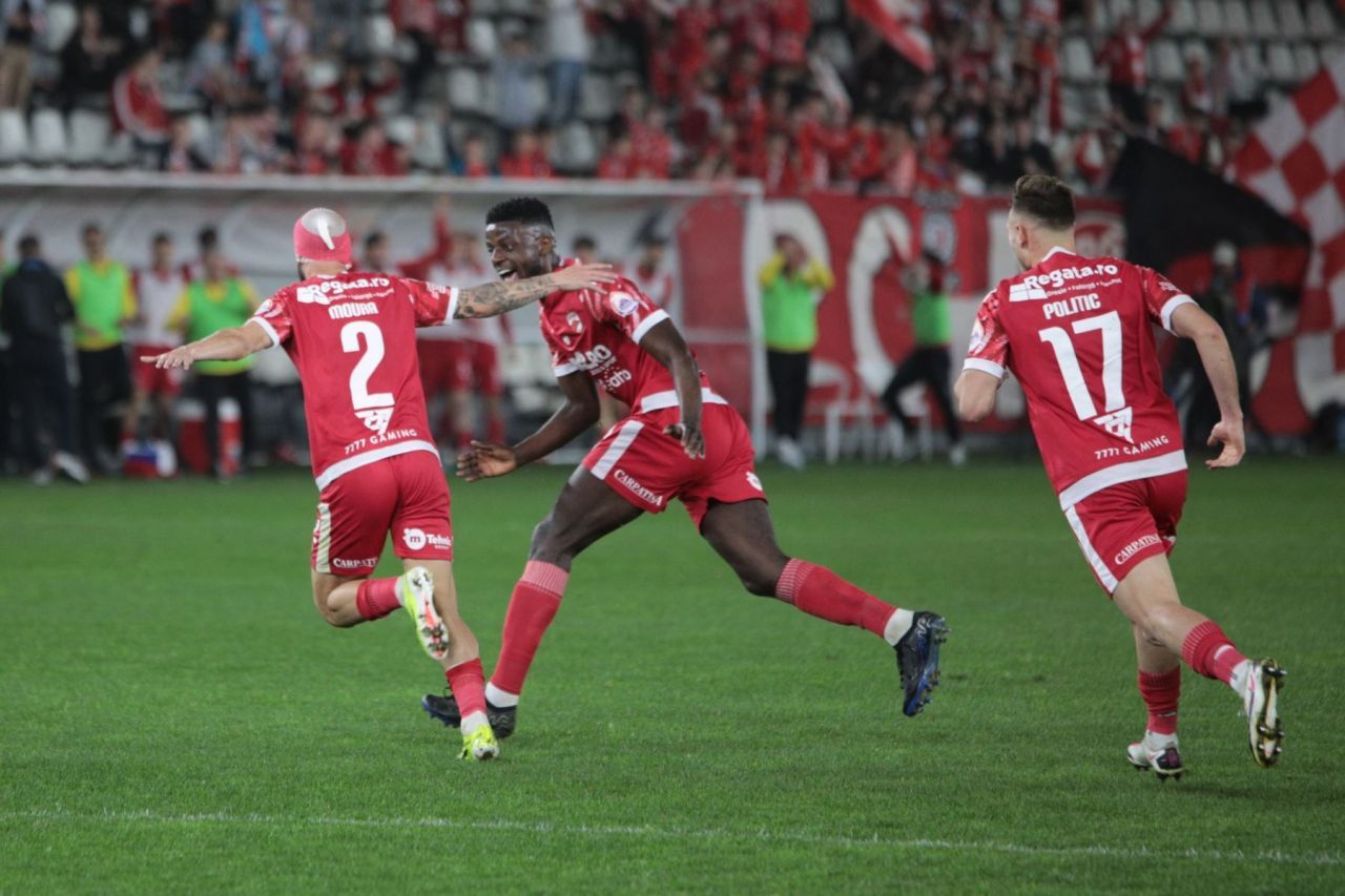 Gabriel Moura a marcat primul său gol în România, dar Dinamo a făcut doar egal: