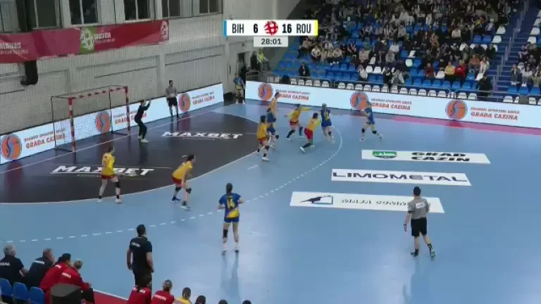 Ultimele trei minute din prima repriză a meciului Bosnia - România (04/04/2024)