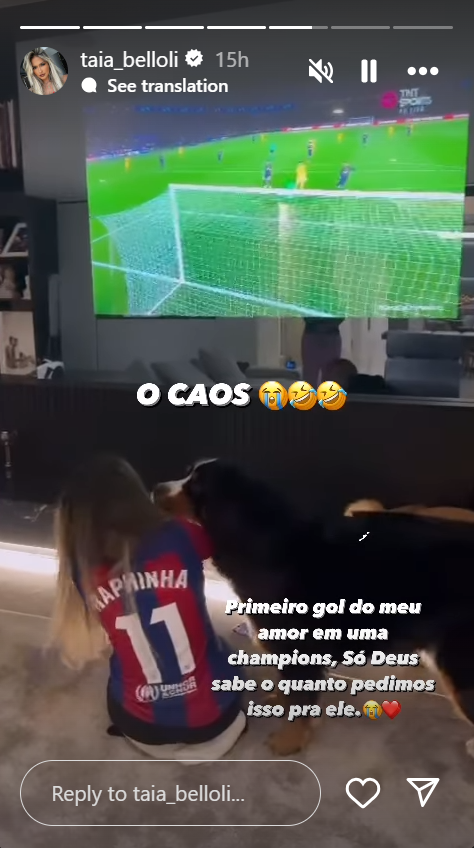 Reacție de milioane a frumoasei partenere a lui Raphinha după golurile reușite de brazilian în meciul cu PSG_5