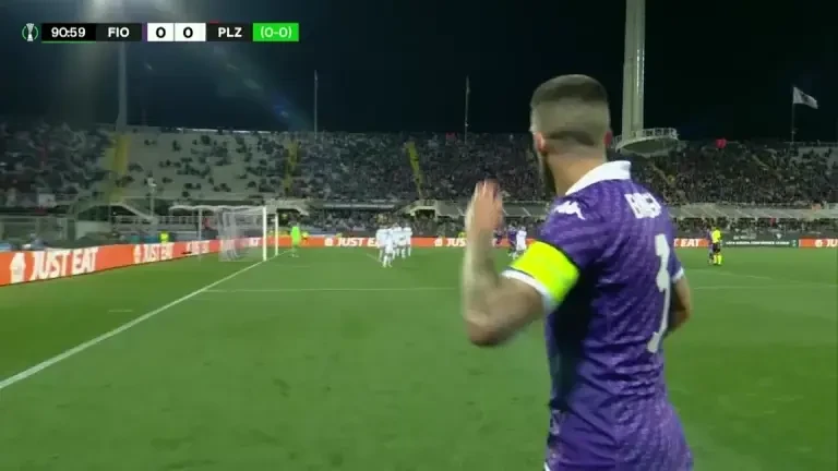 Fiorentina - Plzen 1-0: GOL Gonzalez 92' (Pro Arena & VOYO)