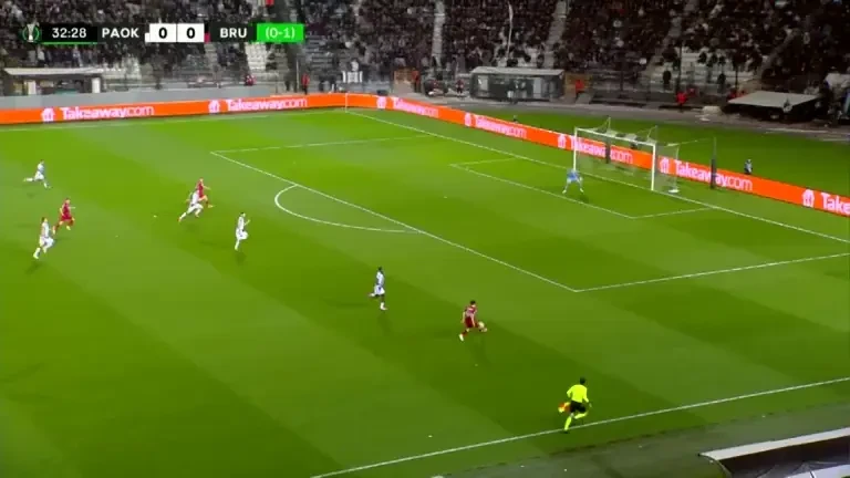 PAOK Salonic - Club Brugge 0-1: GOL Jutgla 33' (Pro Arena & VOYO)