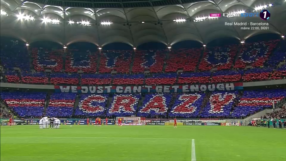 Spectacol pe Arena Națională! Fanii lui FCSB au pregătit o coregrafie incendiară pentru derby-ul cu Rapid_4