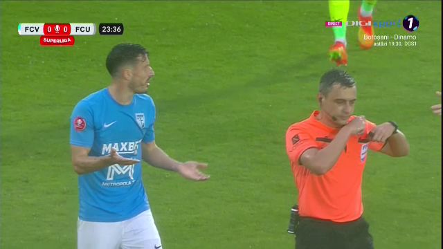 Specialistul Marius Avram a dat verdictul după ce Feșnic a eliminat un jucător în Voluntari - FCU Craiova_6