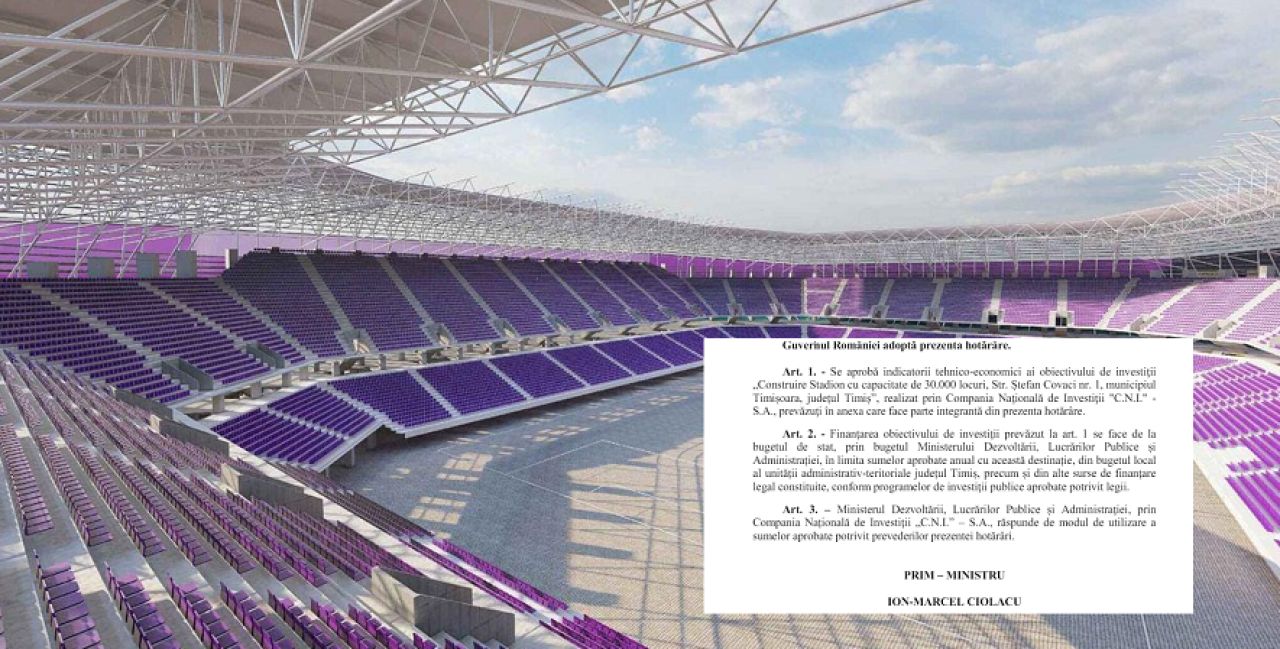 DOCUMENT Apare un nou stadion de 5 stele în România! Guvernul aprobă azi toate actele_1