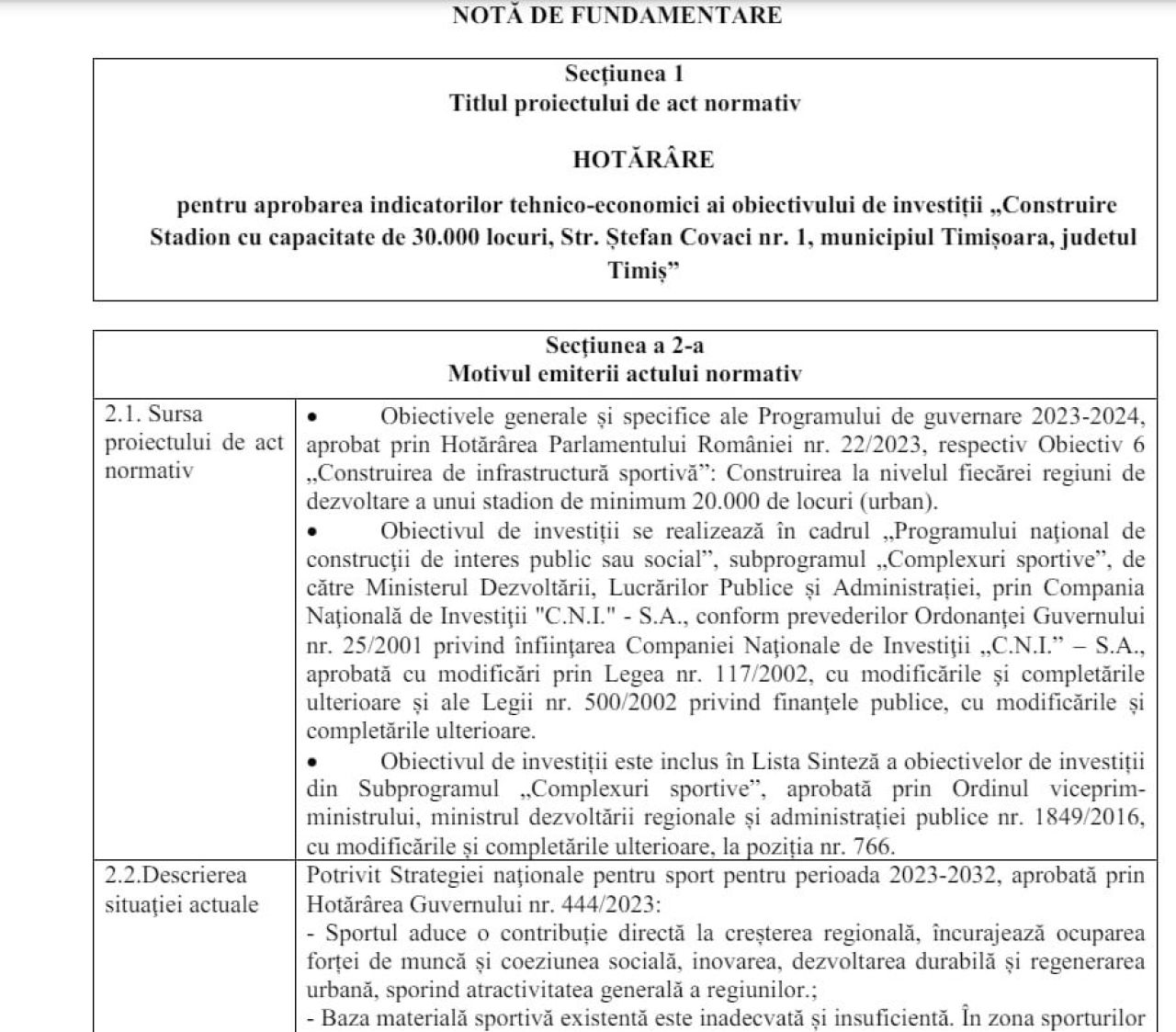 DOCUMENT Apare un nou stadion de 5 stele în România! Guvernul aprobă azi toate actele_6