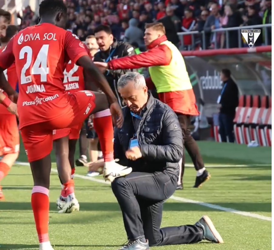 Rednic is on fire! Cum a sărbătorit golul lui Omondi din UTA - Oțelul 3-1_2
