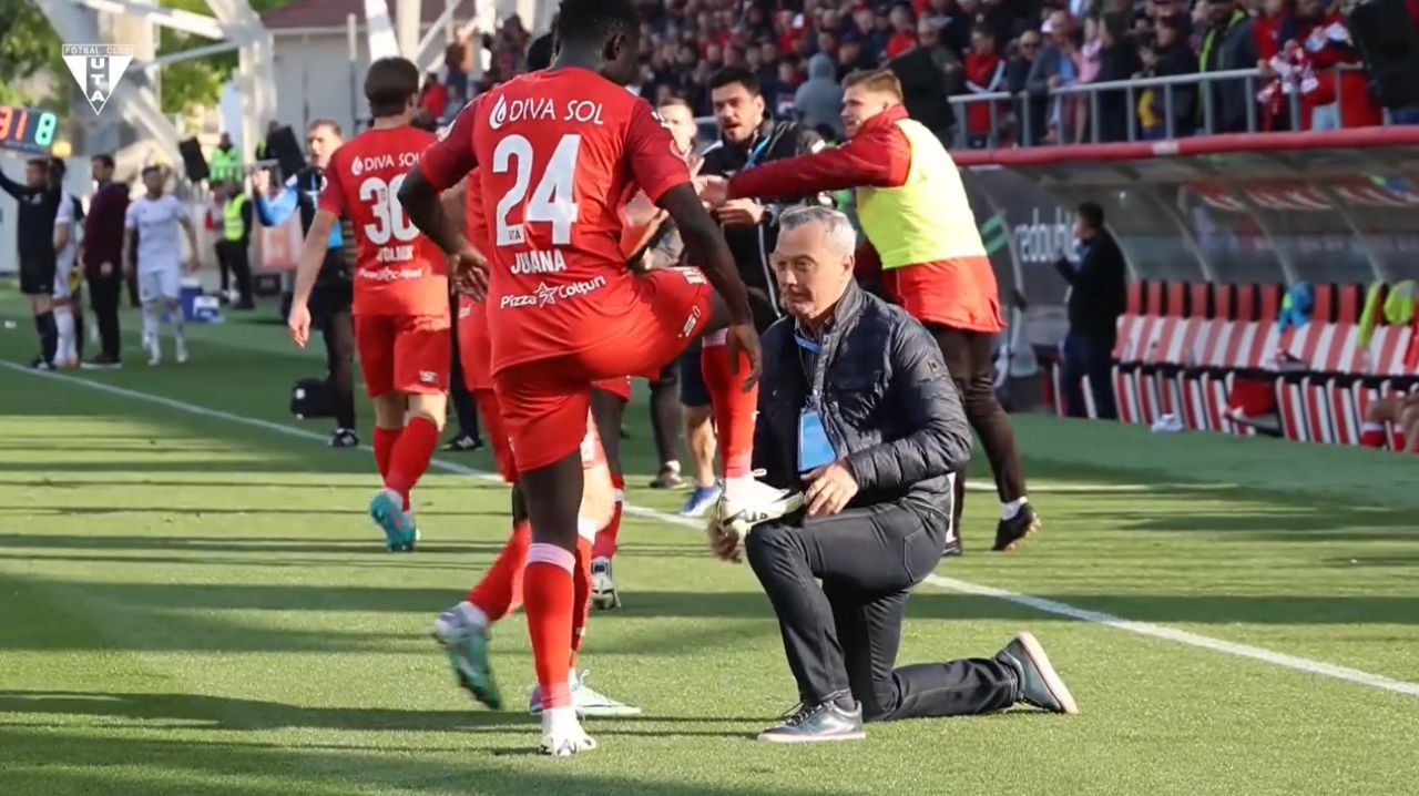 Rednic is on fire! Cum a sărbătorit golul lui Omondi din UTA - Oțelul 3-1_1