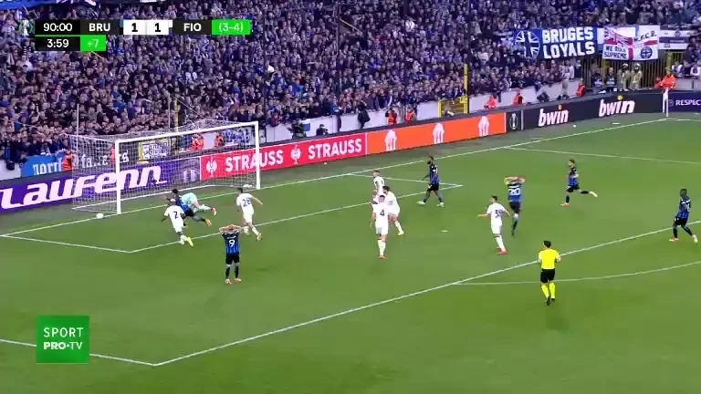 Club Brugge - Fiorentina a fost transmis de Pro Arena și VOYO (8 mai 2024)