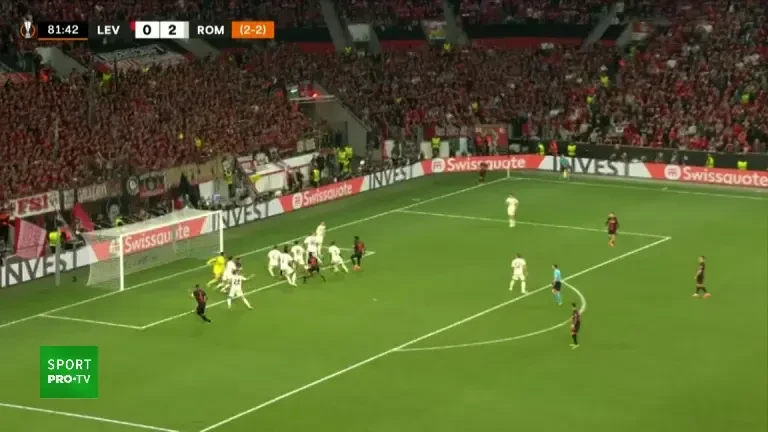Bayer Leverkusen - AS Roma 1-2: Autogol Mancini min 83 (Pro Arena VOYO)