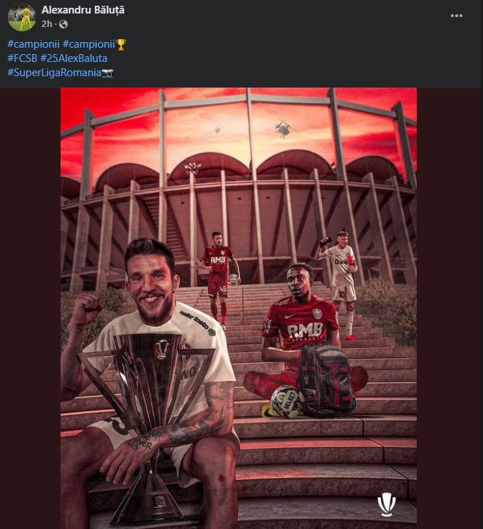 Ce fotografie a postat Alexandru Băluță, înaintea meciului cu CFR Cluj_2