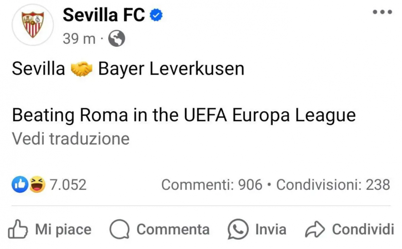 Bayer Leverkusen i-a răsucit cuțitul în rană Romei, după eliminarea din Europa League_2