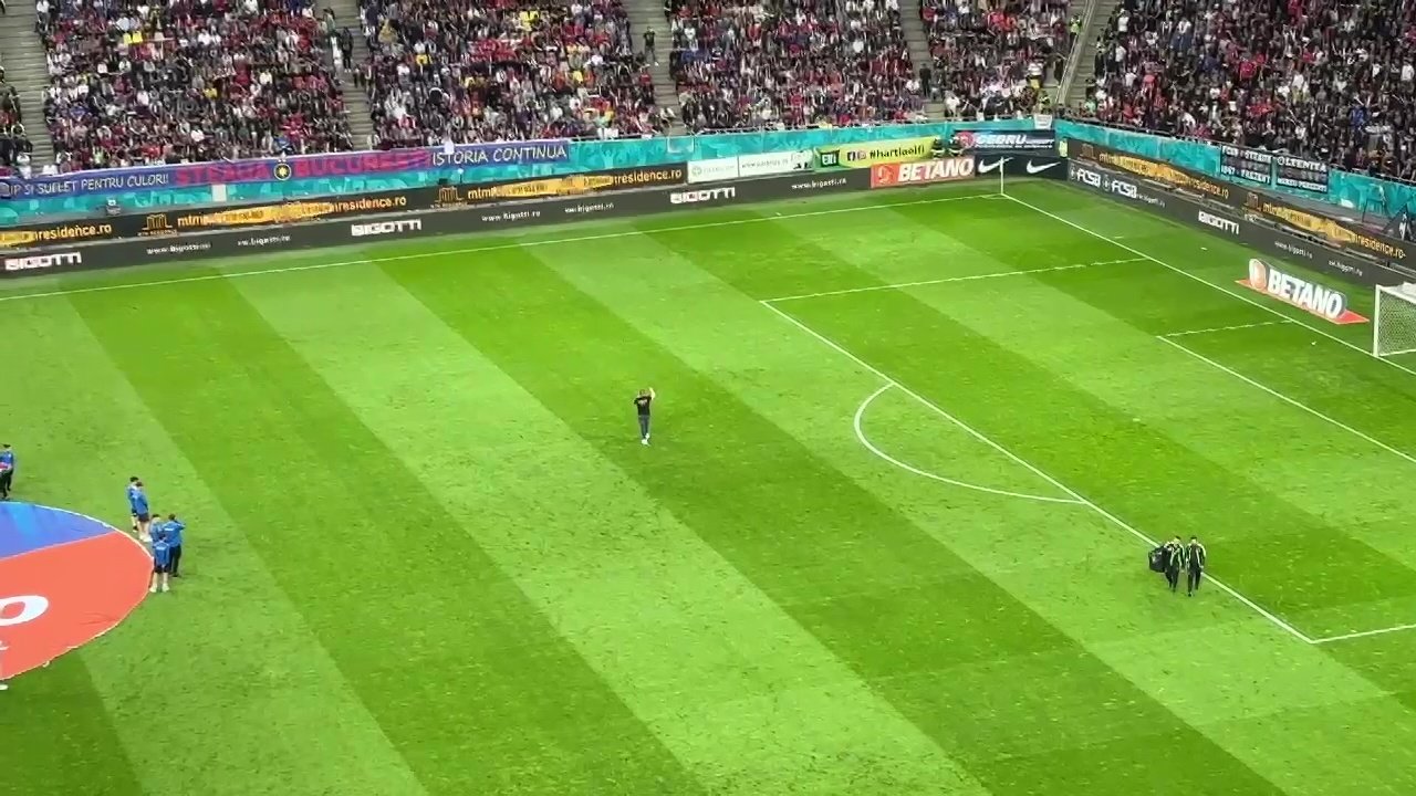 Gheorghe Mustață, discurs pe teren înainte de FCSB - CFR: 