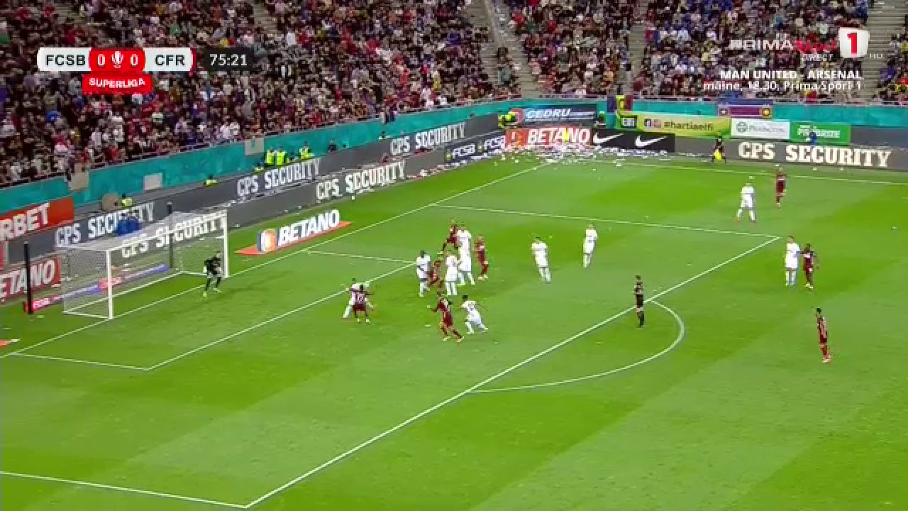 Philip Otele a înscris un eurogol în FCSB - CFR Cluj și a redus Arena Națională la tăcere pentru câteva minute!_2