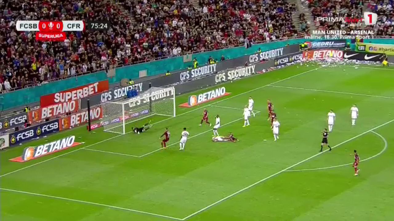 Philip Otele a înscris un eurogol în FCSB - CFR Cluj și a redus Arena Națională la tăcere pentru câteva minute!_12