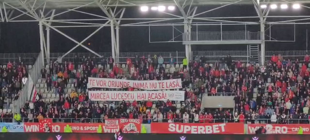 Fanii lui Dinamo, mesaj pentru Mircea Lucescu! Banner-ul afișat la meciul cu UTA Arad_4