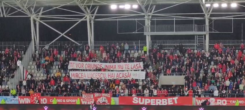 Fanii lui Dinamo, mesaj pentru Mircea Lucescu! Banner-ul afișat la meciul cu UTA Arad_5