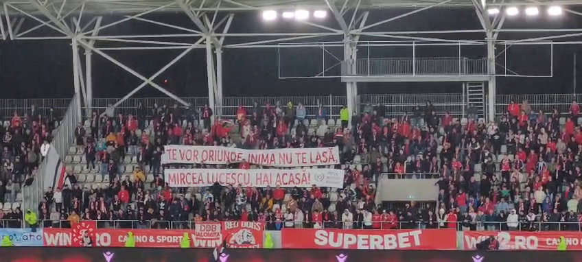Fanii lui Dinamo, mesaj pentru Mircea Lucescu! Banner-ul afișat la meciul cu UTA Arad_7