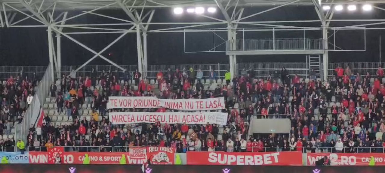 Fanii lui Dinamo, mesaj pentru Mircea Lucescu! Banner-ul afișat la meciul cu UTA Arad_9