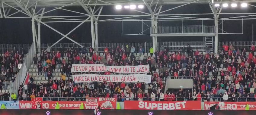 Fanii lui Dinamo, mesaj pentru Mircea Lucescu! Banner-ul afișat la meciul cu UTA Arad_9