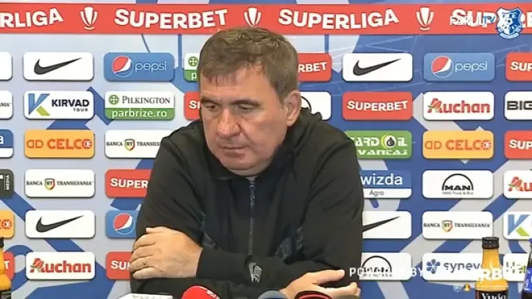 Conferință de presă Gică Hagi &icirc;nainte de CFR Cluj - Farul (17.05.2024)