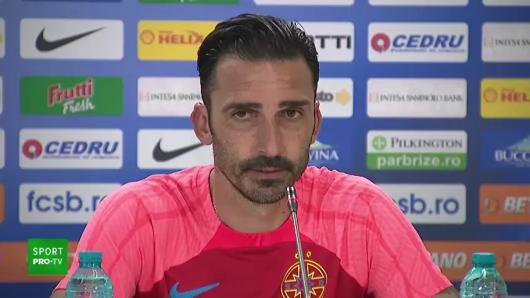 Elias Charalambous, &icirc;nainte de Rapid - FCSB (conferință de presă, 18 mai 2024)