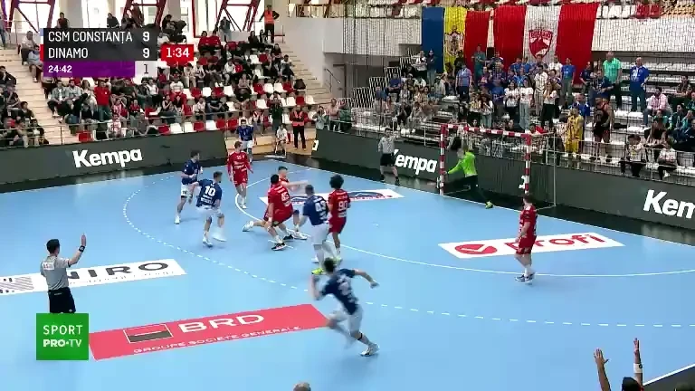 Dinamo - CSM Constanța. Ultimele cinci minute din prima repriză (19.05.2024)