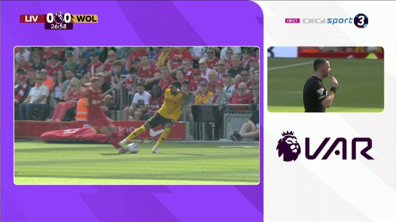 Intrare criminală în Liverpool - Wolves! VAR-ul a intervenit, iar ”centralul” l-a eliminat imediat_1