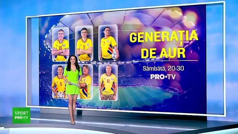 Marele meci al Generației de Aur e s&acirc;mbătă, LIVE pe Pro TV și VOYO, de la 20:30