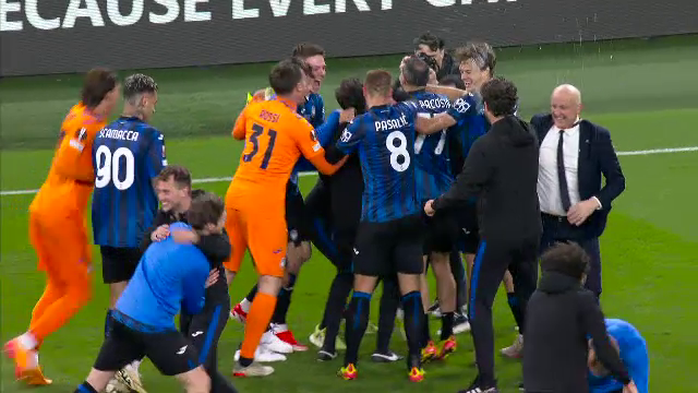 Imaginile bucuriei la Dublin, după ce Atalanta a c&acirc;știgat UEL! A fost nebunie imediat după fluierul de final al lui Istvan Kovacs