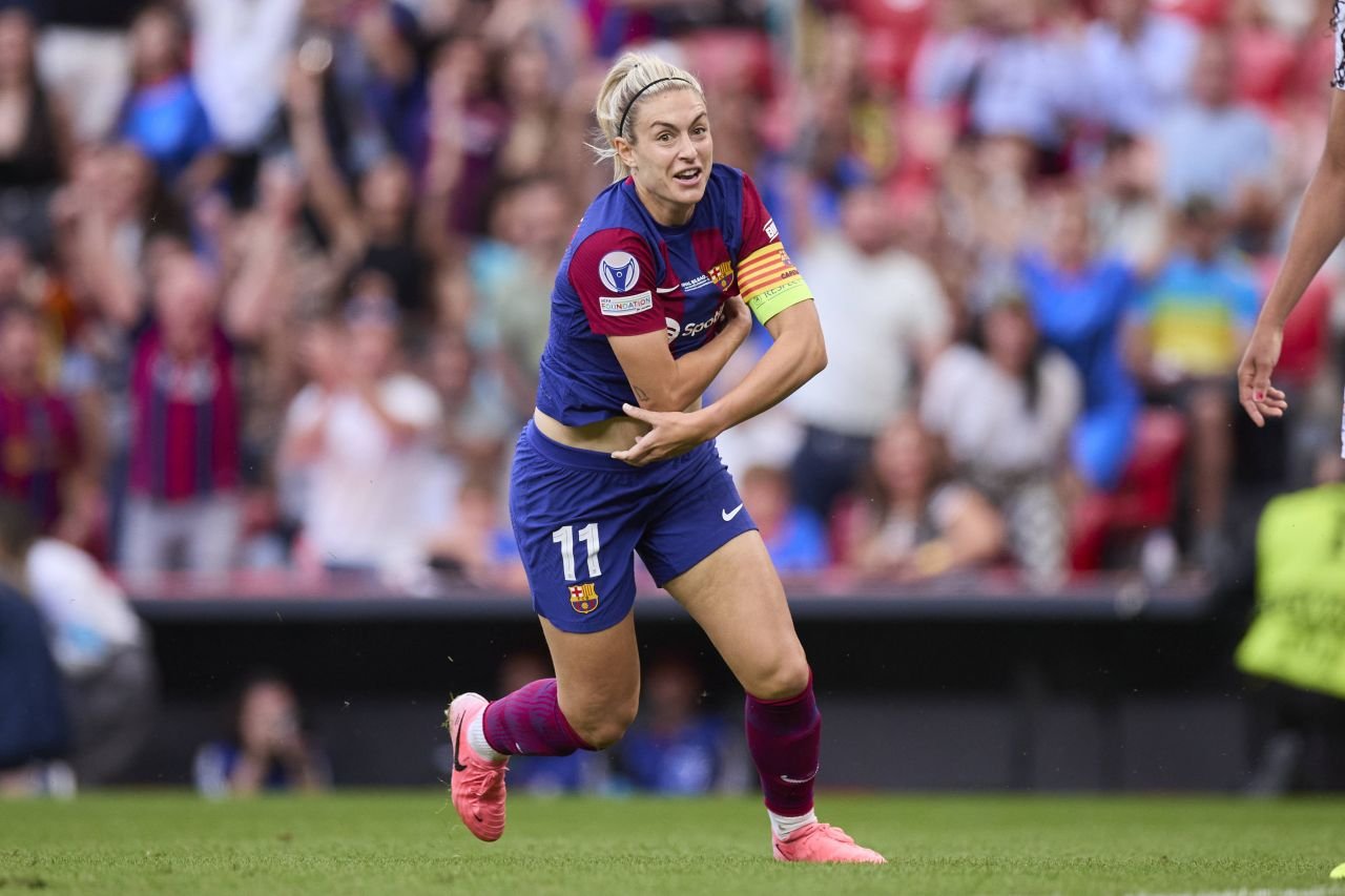 Alexia Putellas și-a dat jos tricoul după ce a marcat în finala Champions League! ”Balonul de Aur” al Barcelonei, fenomenală în prelungiri_5