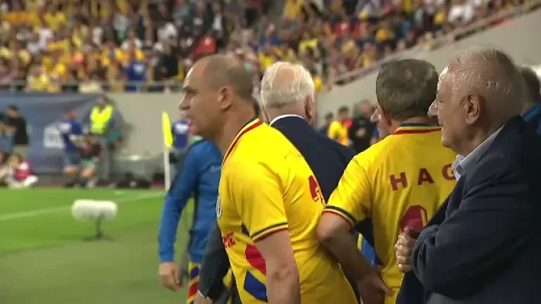Gică Hagi, alături de Anghel Iordănescu la meciul Generației de Aur