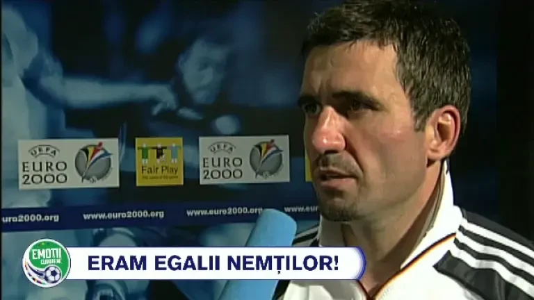 Ce spunea Gică Hagi după Germania - Rom&acirc;nia 1-1, de la EURO 2000 (31/05/2024)