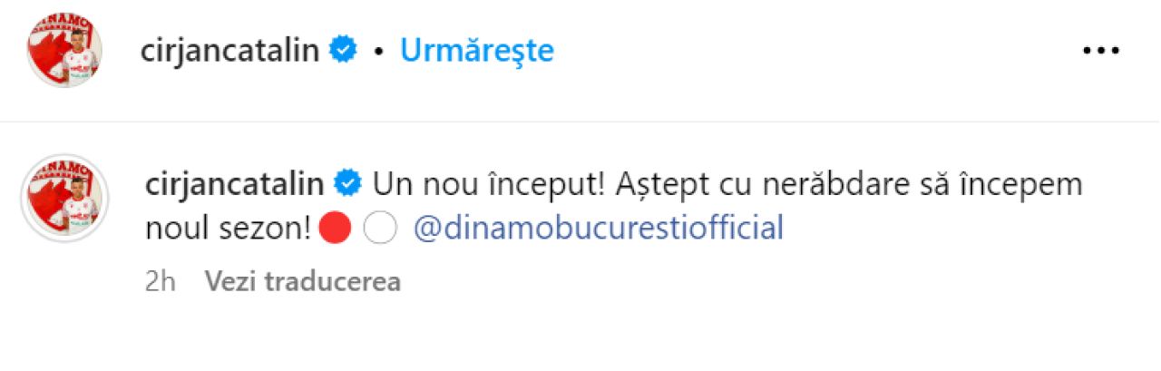 Ce mesaj le-a transmis Cătălin Cîrjan fanilor, după ce a semnat cu Dinamo București_7