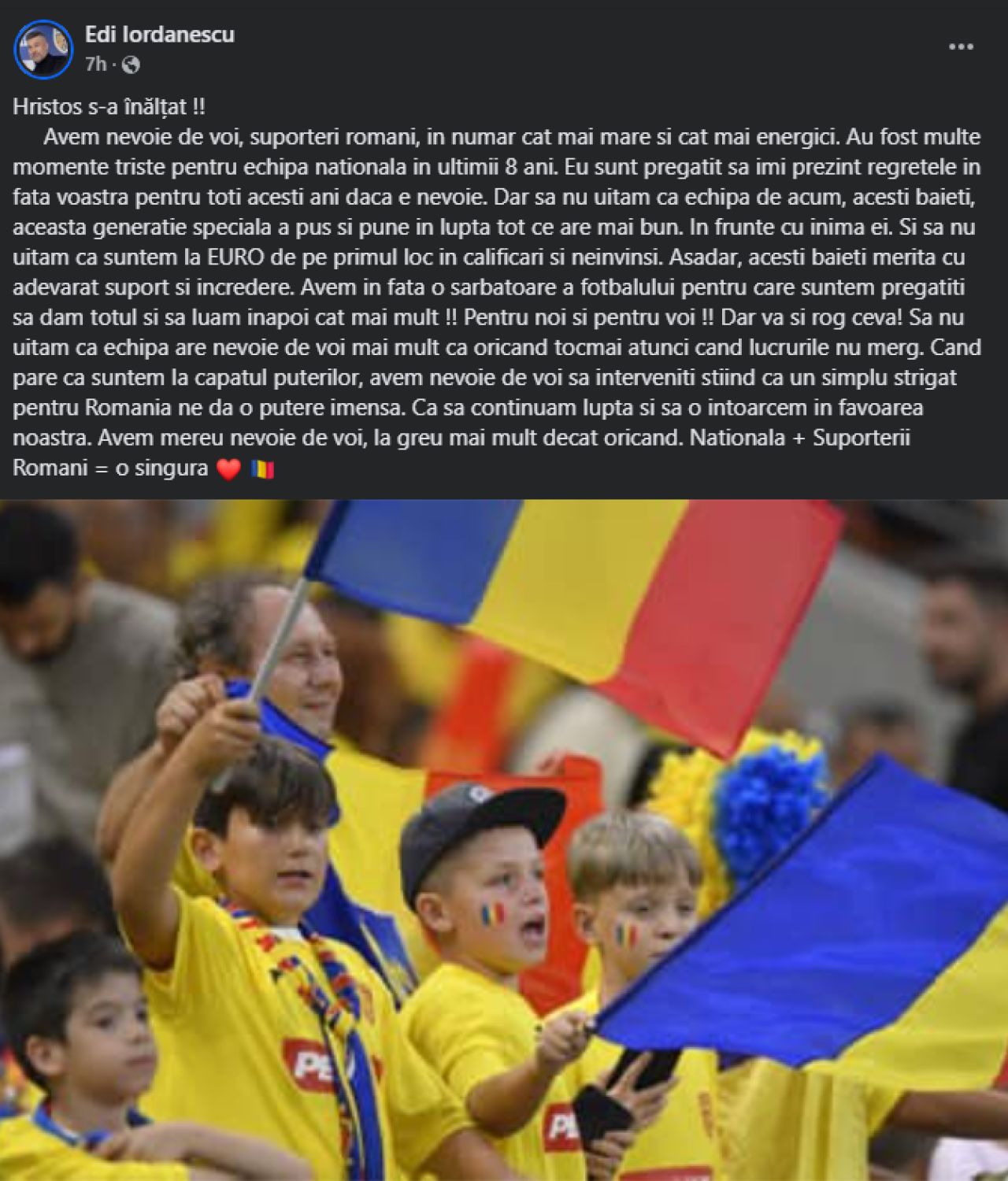 Edi Iordănescu a transmis un mesaj important suporterilor înainte de EURO 2024_2
