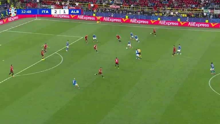 Italia - Albania | Minutul 33: Ocazie Italia