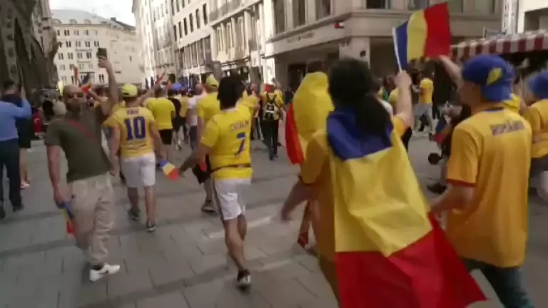 Imnul României a răsunat pe străzile din Munchen înainte de România - Ucraina