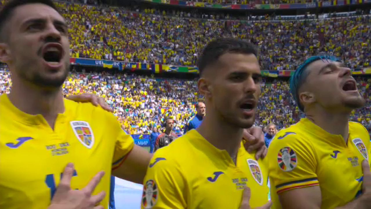 Atmosferă incredibilă la Munchen! Tricolorii au intonat din toți plămânii Imnul Național la debutul de la EURO 2024_10