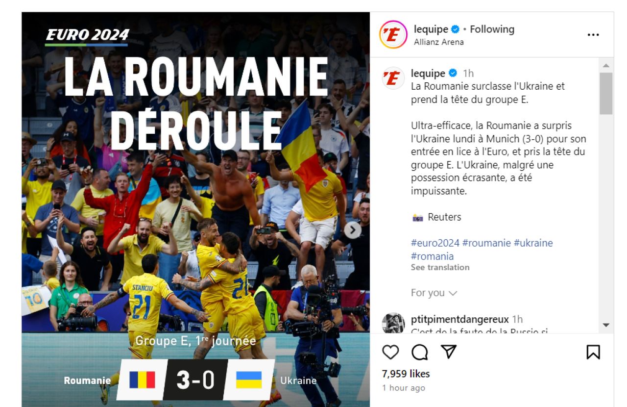 Publicațiile internaționale au reacționat după victoria zdrobitoare a României cu Ucraina, la EURO 2024_4