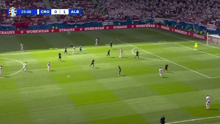 Croația - Albania | Minutul 26 - Ocazie Croația