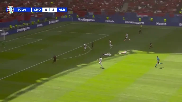 Croația - Albania | Minutul 31 - Ocazie Albania