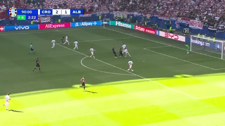 Croația - Albania | Minutul 93 - Ocazie Albania