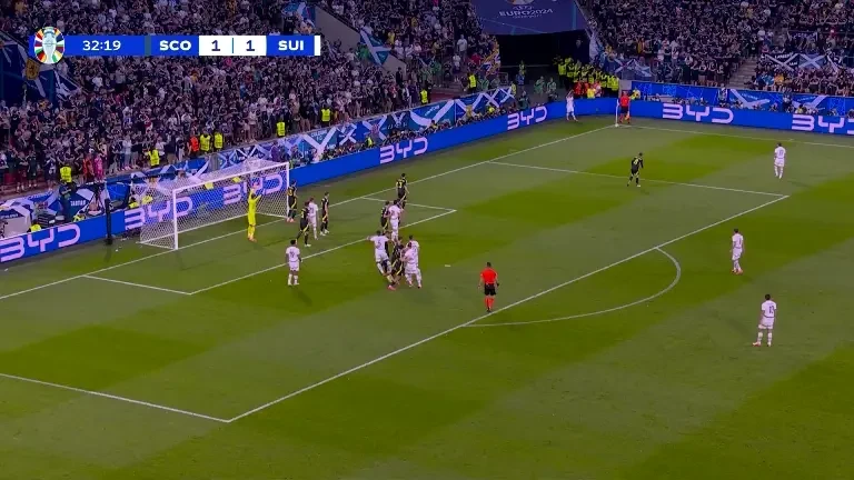 Scoția - Elveția, GOL anulat Elveția, minutul 33
