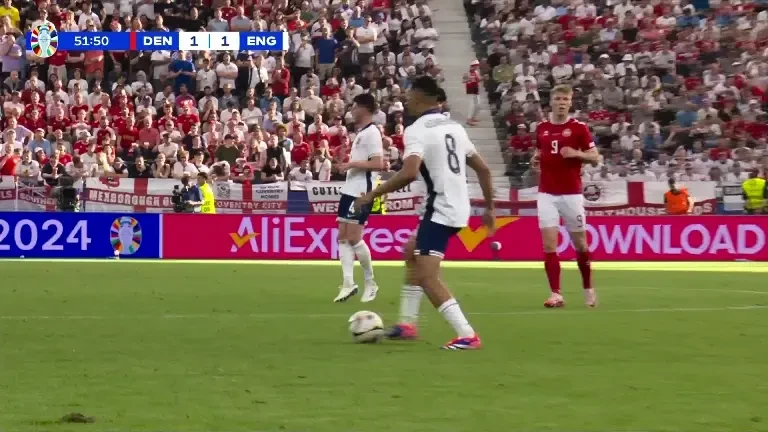 Danemarca-Anglia. Ocazie Anglia (min. 52)