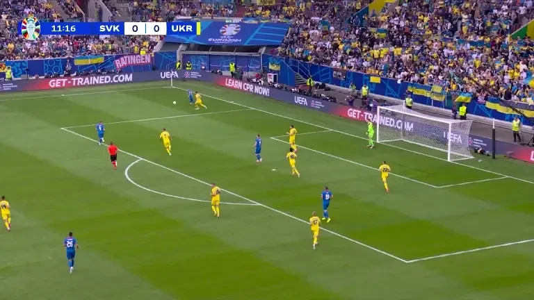 Slovacia - Ucraina, Ocazie Slovacia (min.12)