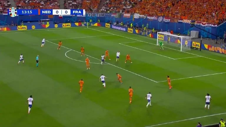 Olanda - Franța | Ocazii Griezmann și Rabiot, minutul 14